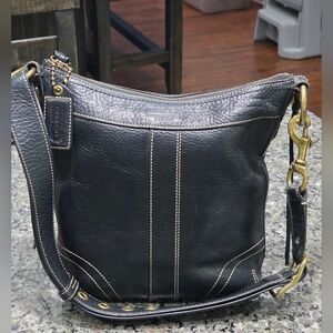 Coach Black Bleaker Leather Shoulder Bag
